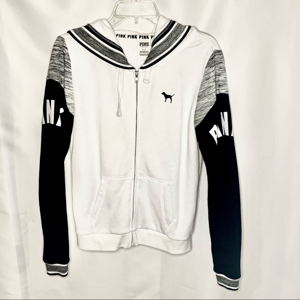 Victoria Secret’s PINK White Zip Up Jacket